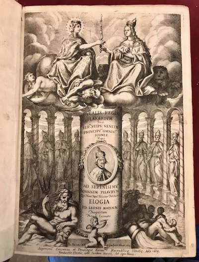 Leone Matina Ducalis Regiae Lararium sive Serenissimae Reipu. Venetae principum omnium icones usque ad serenissimum Ioannem Pisaurum qui nunc rerum feliciter potitur. Elogia P.D. Leonis Matinae Neapolitani monachi Casinatis 1659 Patavii, Venetiis typis Hertz